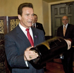 California Governor Arnold Schwarzenegger Honors California Wine Month